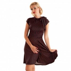 NWTs Lindy Bop black Dottie dress L